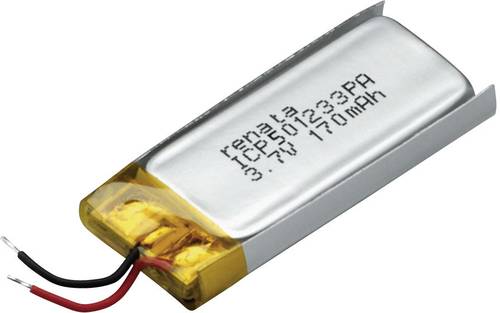 Renata ICP501233PA Spezial-Akku Prismatisch Kabel LiPo 3.7V 175 mAh von Renata