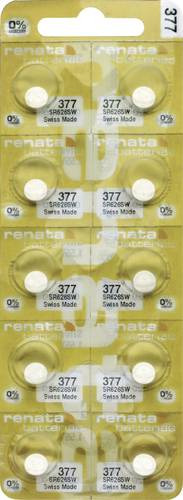 Renata Knopfzelle 377 1.55V 10 St. 28 mAh Silberoxid 377.MP-E von Renata