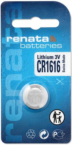 Renata Knopfzelle CR 1616 3V 50 mAh Lithium CR1616 Renata Knopfzelle CR 1616 3V 50 mAh Lithium CR1616 von Renata