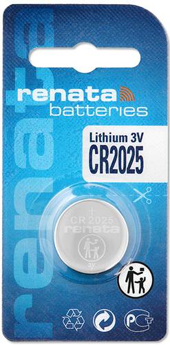 Renata Knopfzelle CR 2025 3V 165 mAh Lithium CR2025 von Renata