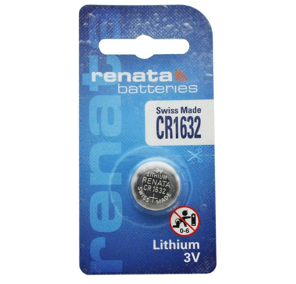 Renata Renata CR1632 Lithium Batterie 3 Volt 137mAh IEC CR1632, Batterie für Batterie, (3,0 V) von Renata