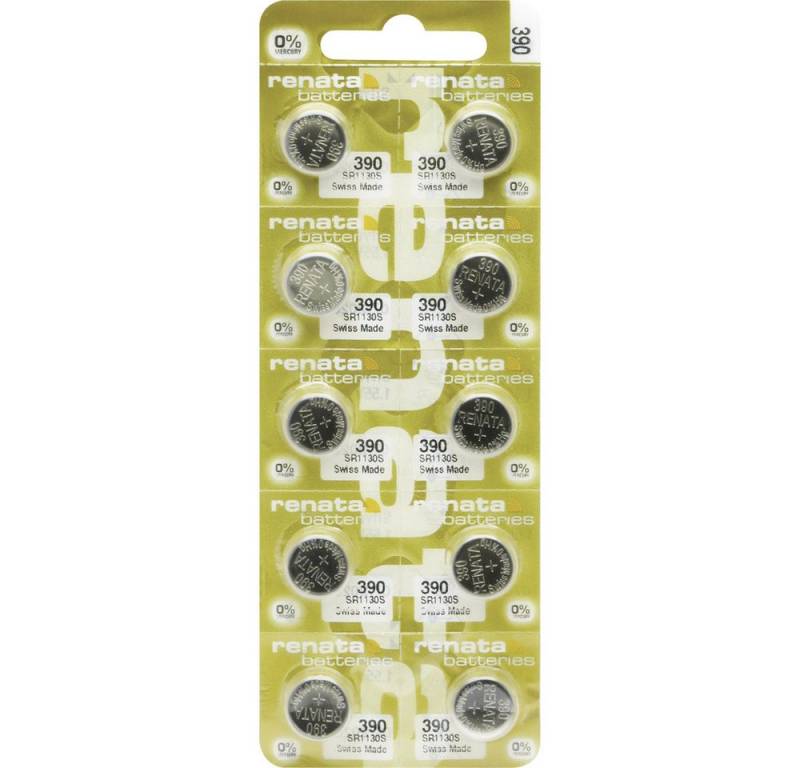 Renata Renata Knopfzelle 390 10 St. 80 mAh Knopfzelle von Renata