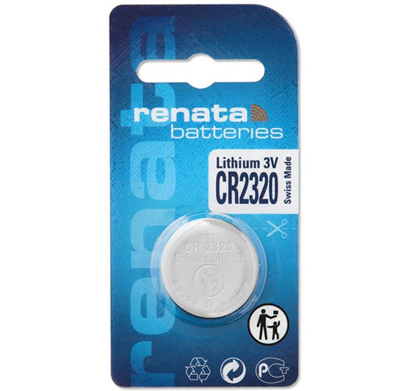 Renata Renata Knopfzelle CR 2320 3 V 1 St. 150 mAh Lithium Knopfzelle, (3.00 V) von Renata