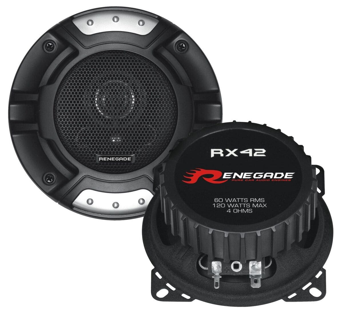 Renegade RX-42 10cm Koax-System Lautsprecher Auto-Lautsprecher (60 W, Renegade RX-42 - 10cm Koax-System Lautsprecher) von Renegade