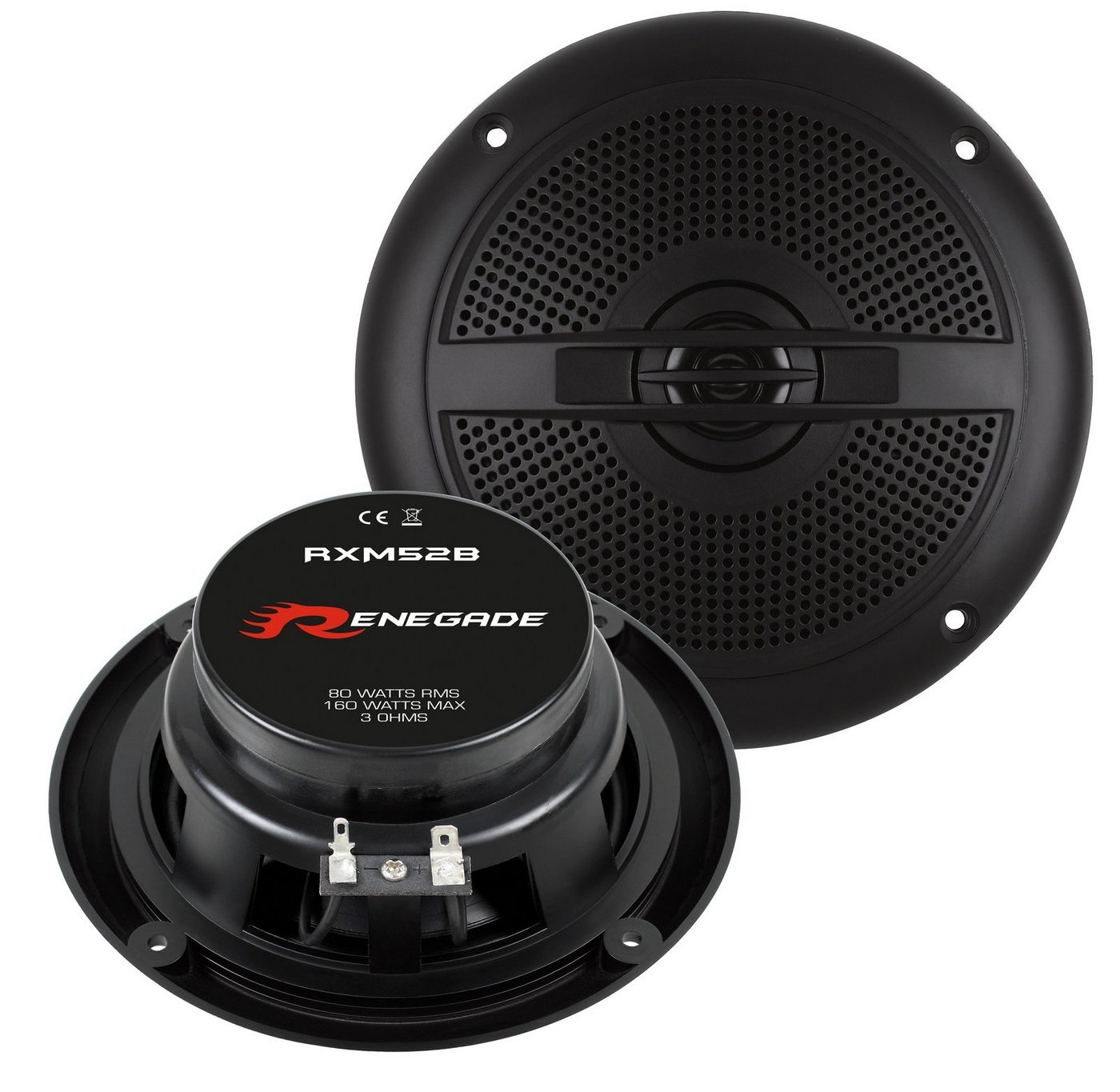 Renegade RXM52B 13 cm (5.25) Outdoor Marine 2-Wege Koaxial 160 Watt Auto-Lautsprecher von Renegade