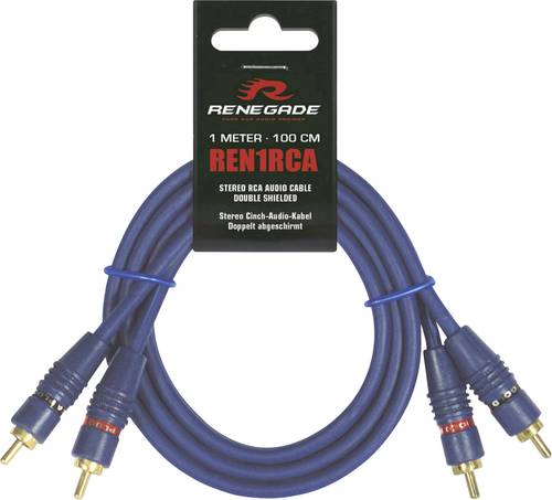 Renegade Ren1RCA Cinchkabel 1.00m [2x Cinch-Stecker - 2x Cinch-Stecker] von Renegade