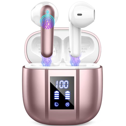 Kopfhörer Kabellos Bluetooth 5.3, Bluetooth Kopfhörer In Ear mit 4 ENC Noise Cancelling Mic, IP7 Wasserdicht Wireless Kopfhörer, 48H Immersiver Deep Bass Earbuds, Digitale LED-Anzeige Ohrhörer Kopfhörer Kabellos Bluetooth 5.3, Bluetooth Kopfhörer In Ear mit 4 ENC Noise Cancelling Mic, IP7 Wasserdicht Wireless Kopfhörer, 48H Immersiver Deep Bass Earbuds, Digitale LED-Anzeige Ohrhörer von Renimer
