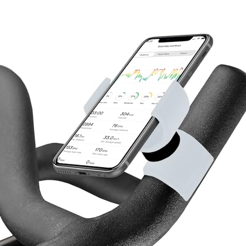 Renimove Handyhalterung Heimtrainer Fahrrad Kompatibel mit Smartphones bis zu 7,5" Sichere und stabile Befestigung 360°-Drehung für optimale Sicht (Weiß) von Renimove