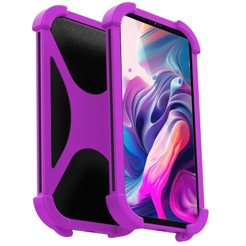 Tablet hülle 7 Zoll Silikon Universell kompatibel mit Allen 7-Zoll-Tablet-Modellen rutschfest widerstandsfähig stoßfest 7 Zoll Tablet hülle (Lila) von Renimove