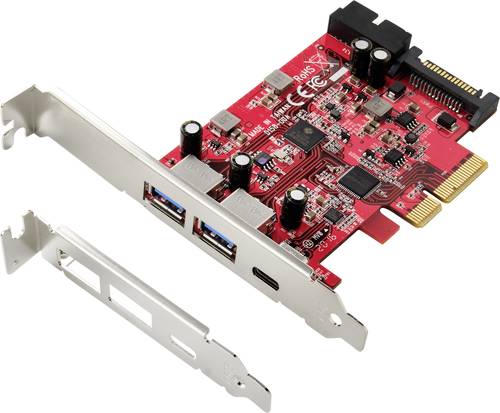 Renkforce 1+4 Port USB 3.2 Gen 2 Controllerkarte USB 3.2 Gen 2 (USB 3.1) PCIe x4 von Renkforce