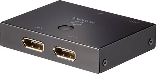 Renkforce 2 Port DisplayPort-Switch bidirektional verwendbar 3840 x 2160 Pixel von Renkforce