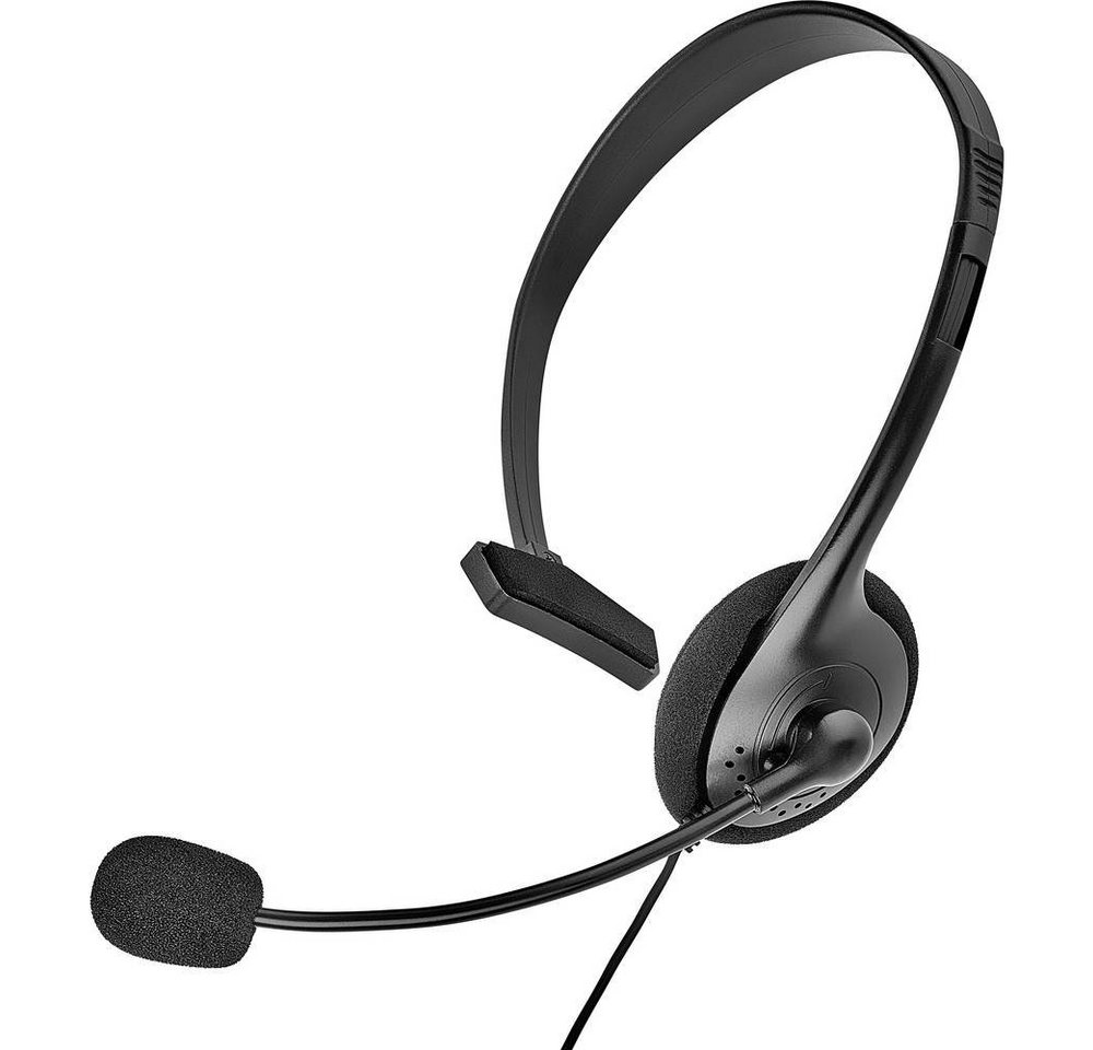 Renkforce 2.5 mm Klinke-Headset mit Spezialbelegung Kopfhörer (Lautstärkeregelung, Mikrofon-Stummschaltung) von Renkforce