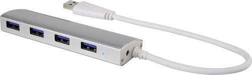 Renkforce 4 Port USB 3.2 Gen 1-Hub (USB 3.0) Aluminium von Renkforce