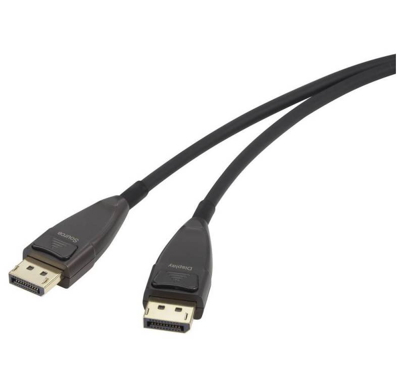 Renkforce Aktives DisplayPort 1.4 Anschlusskabel 30 m HDMI-Kabel, (30.00 cm), vergoldete Steckkontakte, Ultra HD (8K) von Renkforce