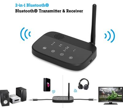Renkforce BTHP-100 Bluetooth® Musik-Sender/Empfänger Bluetooth Version: 4.2, aptX®, SBC 100 m integrierter Bluetooth® Re (RF-3257424) von Renkforce