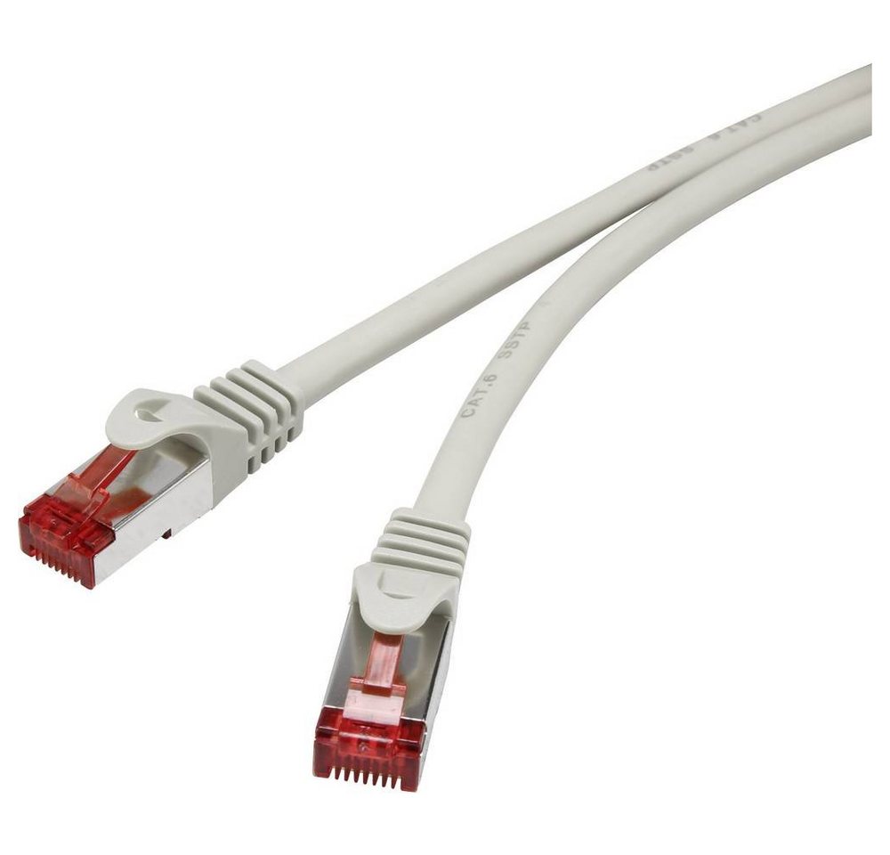 Renkforce CAT6 S/FTP Netzwerkkabel 10 m LAN-Kabel, mit Rastnasenschutz, vergoldete Steckkontakte, Flammwidrig von Renkforce