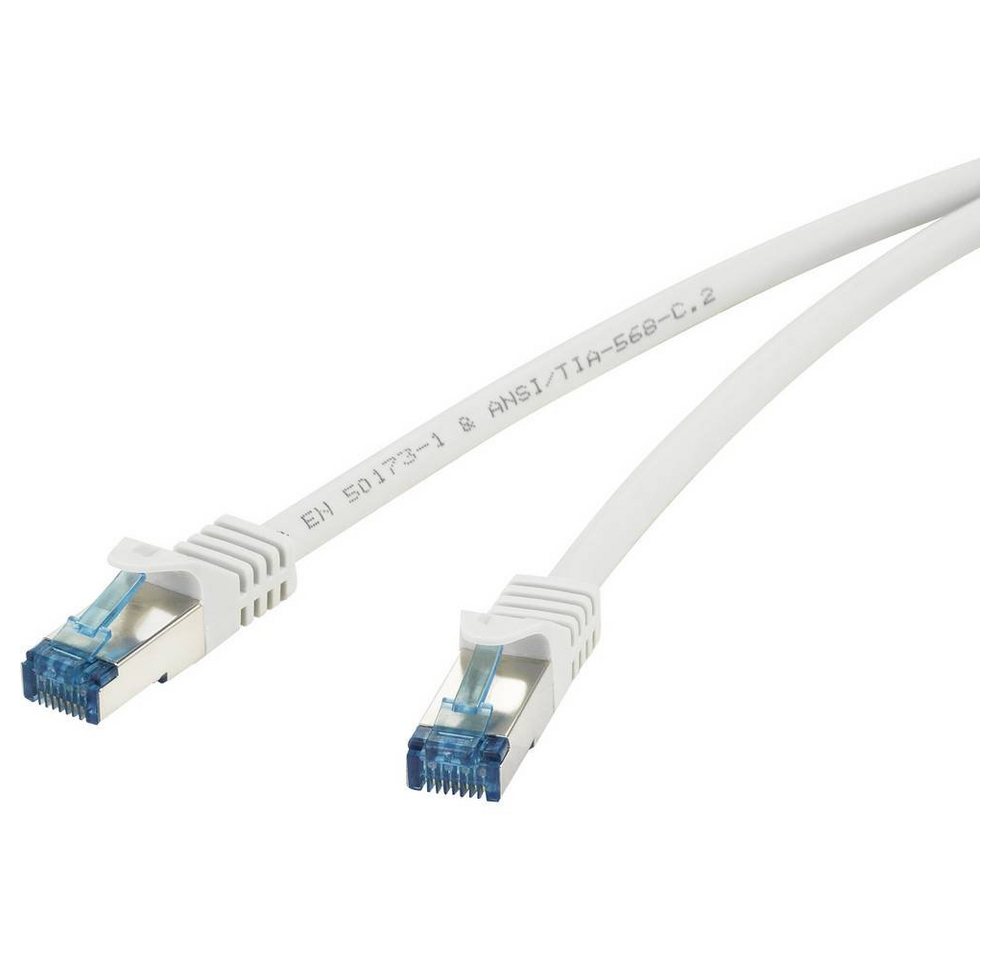 Renkforce CAT6A S/FTP Netzwerkkabel 10 m LAN-Kabel, (10.00 cm), mit Rastnasenschutz, Flammwidrig von Renkforce