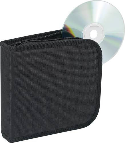 Renkforce CD Tasche 28 CDs/DVDs/Blu-rays Nylon® Schwarz 1 St. (B x H x T) 158 x 40 x 160mm 775393 von Renkforce