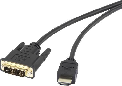 Renkforce DVI / HDMI Adapterkabel DVI-D 18+1pol. Stecker, HDMI-A Stecker 1.80m Schwarz RF-4212216 ve von Renkforce