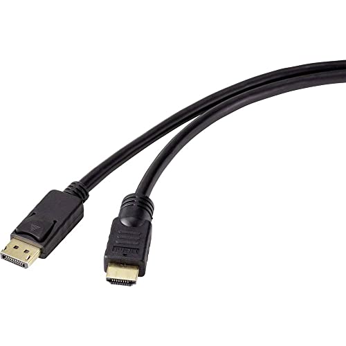 Renkforce DisplayPort/HDMI Adapterkabel DisplayPort Stecker, HDMI-A Stecker 20.00 m Schwarz RF-4596876 vergoldete Ste von Renkforce