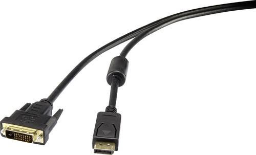 Renkforce DisplayPort / DVI Adapterkabel DisplayPort Stecker, DVI-D 24+1pol. Stecker 0.50m Schwarz R von Renkforce
