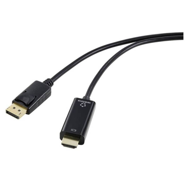 Renkforce DisplayPort-/HDMI-Kabel 4K, 30Hz, DP: passiv, 5 m HDMI-Kabel, PVC-Mantel von Renkforce