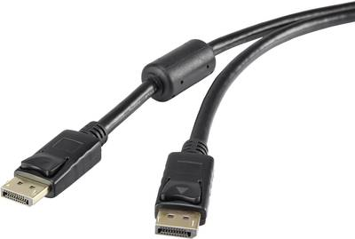 Renkforce DisplayPort Anschlusskabel [1x DisplayPort Stecker - 1x DisplayPort Stecker] 7.5 m Schwarz (RF-3433994) von Renkforce