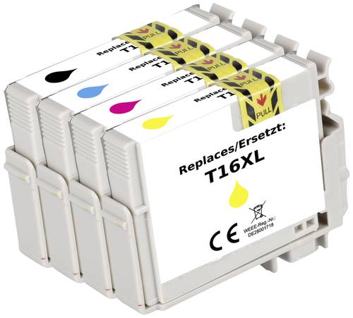 Renkforce Druckerpatrone ersetzt Epson 16XL, T1636, T1631, T1632, T1633, T1634 Kompatibel Kombi-Pack von Renkforce