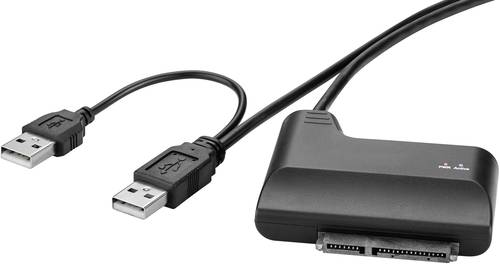 Renkforce Festplatten/SSD Adapter [1x USB 2.0 Stecker A - 1x SATA-Kombi-Stecker 7+15pol.] vergoldete von Renkforce