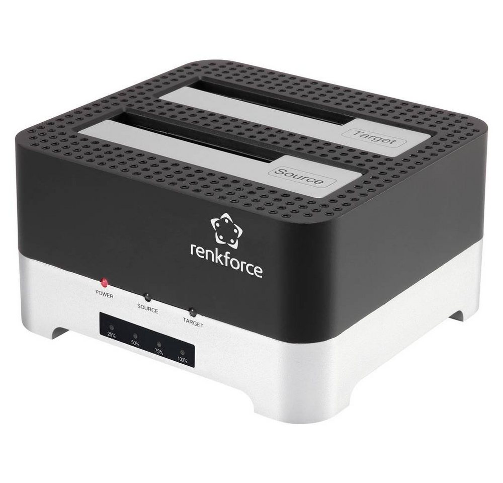 Renkforce Festplatten-Dockingstation USB 3 SATA Festplatten-Dockingstation mit, mit Clone-Funktion Renkforce Festplatten-Dockingstation USB 3 SATA Festplatten-Dockingstation mit, mit Clone-Funktion von Renkforce