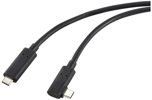 Renkforce Glasfaser USB-C®-Displaykabel USB 3.2 Gen2 USB-C® Stecker einseitig gewinkelt 10.00m Sch von Renkforce