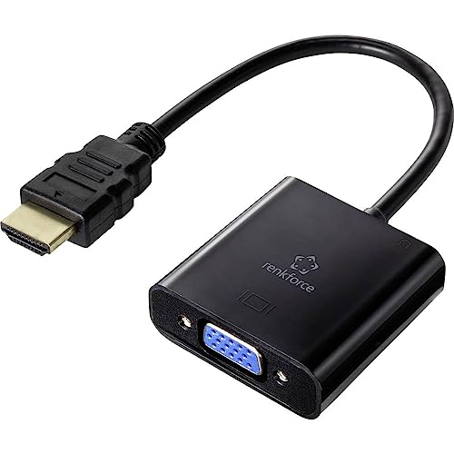 Renkforce HDMI / VGA Adapterkabel HDMI-A Stecker, VGA 15pol. Buchse 0.15 m Schwarz RF-4531578 doppelt geschirmt HDMI-Ka Renkforce HDMI / VGA Adapterkabel HDMI-A Stecker, VGA 15pol. Buchse 0.15 m Schwarz RF-4531578 doppelt geschirmt HDMI-Ka von Renkforce