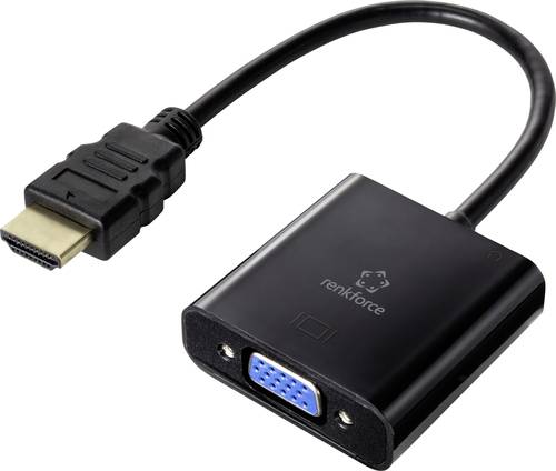 Renkforce HDMI / VGA Adapterkabel HDMI-A Stecker, VGA 15pol. Buchse 0.15m Schwarz RF-4531578 doppelt Renkforce HDMI / VGA Adapterkabel HDMI-A Stecker, VGA 15pol. Buchse 0.15m Schwarz RF-4531578 doppelt von Renkforce