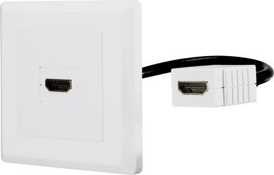 Renkforce HDMI Adapter [1x HDMI-Buchse - 1x HDMI-Buchse] Weiß vergoldete Steckkontakte 15.00 cm (RF-4538136) von Renkforce
