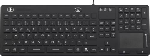 Renkforce IP 68 Industrie USB-Tastatur Schwarz Spritzwassergeschützt, Staubgeschützt von Renkforce