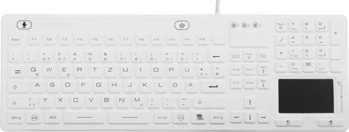 Renkforce IP 68 Industrie USB-Tastatur Weiß Spritzwassergeschützt, Staubgeschützt von Renkforce