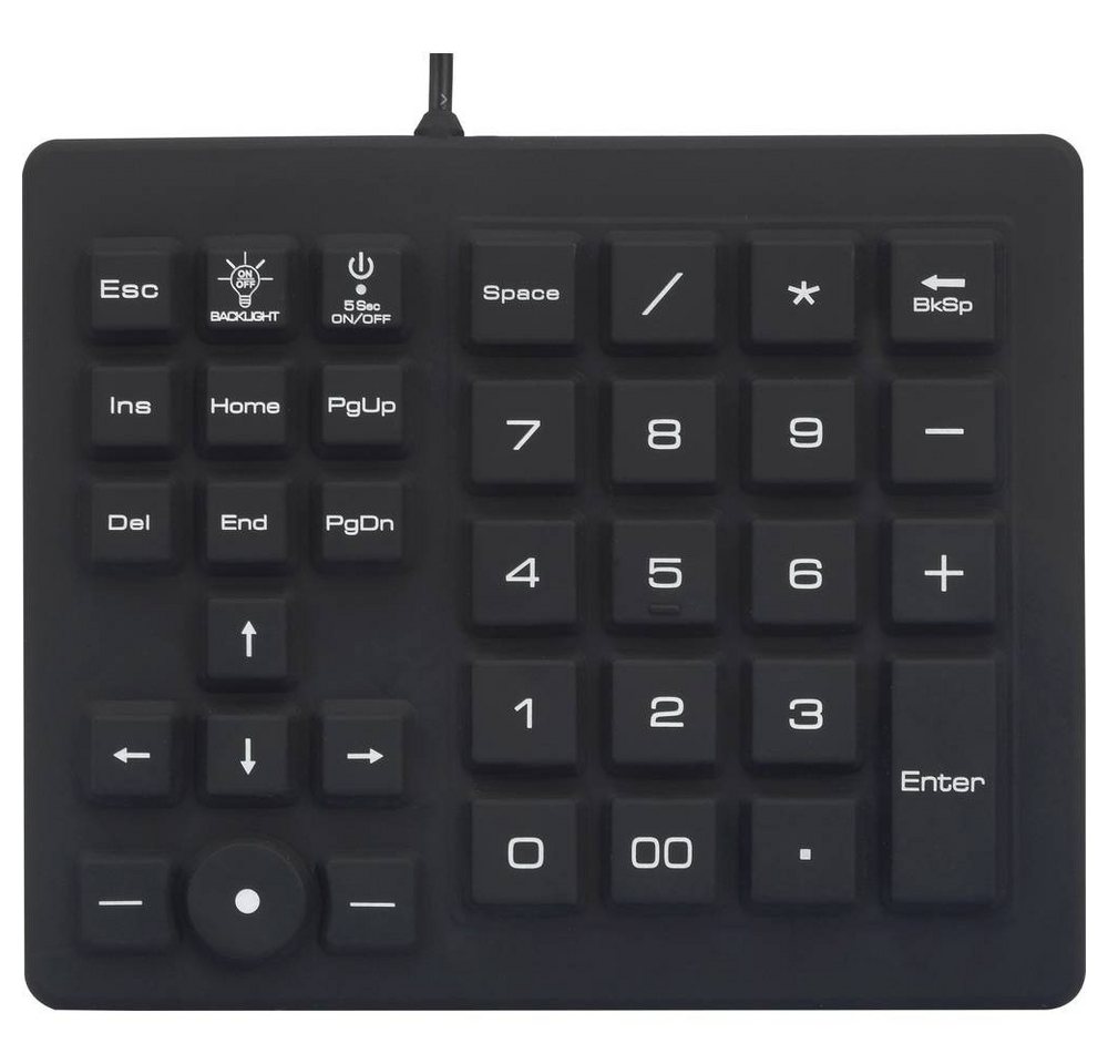 Renkforce IP68 USB-Nummernblock mit Touchtaste Tastatur (Spritzwassergeschützt, Staubgeschützt, Touch-Tasten) von Renkforce