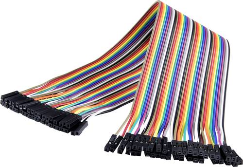 Renkforce JKFF403 Jumper-Kabel Arduino, Banana Pi, Raspberry Pi [40x Drahtbrücken-Buchse - 40x Drah von Renkforce