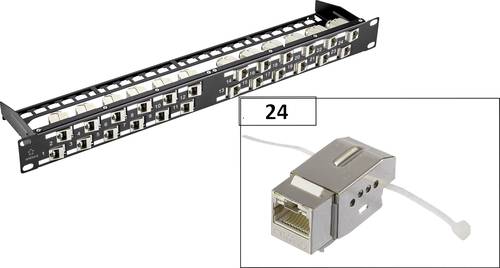 Renkforce KSV10 24 Port Netzwerk-Patchpanel 483mm (19 ) CAT 6 1 HE von Renkforce