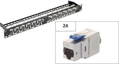 Renkforce KSV8 24 Port Netzwerk-Patchpanel CAT 8.1 1 HE (RF-3829134) von Renkforce