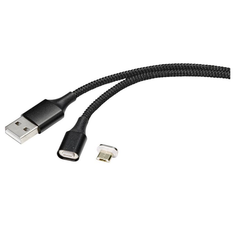 Renkforce Magnetadapter USB A männlich auf Micro-USB USB-Kabel, magnetischer Stecker Renkforce Magnetadapter USB A männlich auf Micro-USB USB-Kabel, magnetischer Stecker von Renkforce