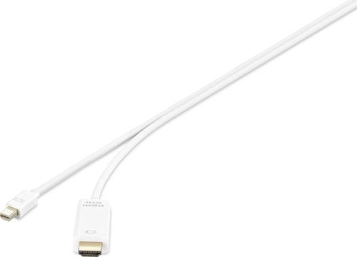 Renkforce Mini-DisplayPort / HDMI Adapterkabel Mini DisplayPort Stecker, HDMI-A Stecker 1.80m Weiß von Renkforce