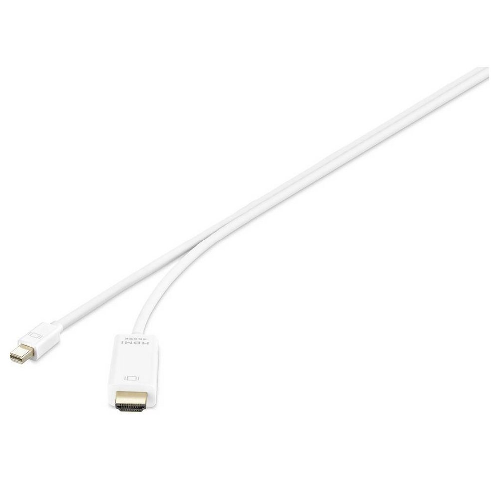 Renkforce Mini-DisplayPort auf HDMI Anschlusskabel 1.8 m HDMI-Kabel, (1.80 cm), vergoldete Steckkontakte von Renkforce