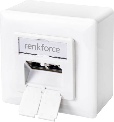 Renkforce Netzwerkdose Aufputz CAT 6 2 Port Reinweiß von Renkforce
