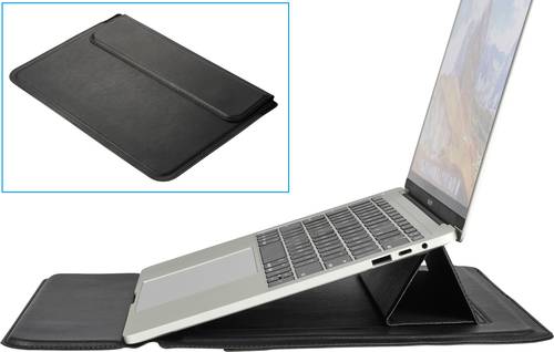 Renkforce Notebook Hülle Passend für maximal: 34,5cm (13,6 ) Schwarz integrierter Laptop-Stand von Renkforce