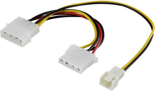 Renkforce PC-Lüfter Y-Kabel [1x PC-Lüfter Stecker 3pol. - 1x IDE-Strom-Buchse 4pol., IDE-Strom-Ste von Renkforce