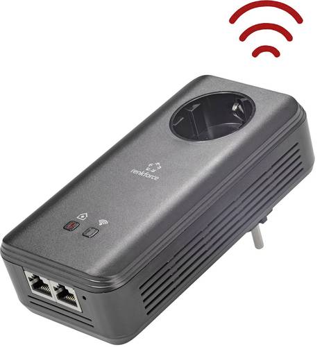 Renkforce PL1200D WiFi Powerline WLAN Einzel Adapter RF-4613337 1.2 GBit/s von Renkforce