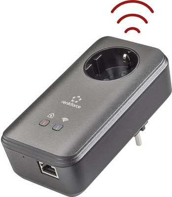 Renkforce PL600D WiFi Powerline WLAN Einzel Adapter 500 MBit/s (RF-3385556) von Renkforce