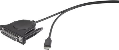Renkforce RF-3385682 Kabelschnittstellen-/Gender-Adapter D-Sub 25-pin USB-C Schwarz (RF-3385682) von Renkforce