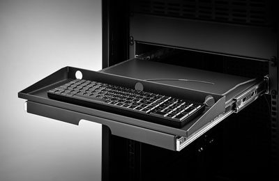 Renkforce RF-3429156 48,30cm (19)  Netzwerkschrank-Schublade 2 HE Ausziehbar Geeignet für Schranktiefe: ab 500 mm Schwarz (RF-3429156) von Renkforce